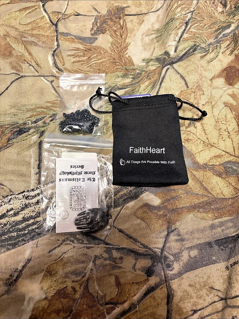 FaithHeart Black bear paw necklace NWT